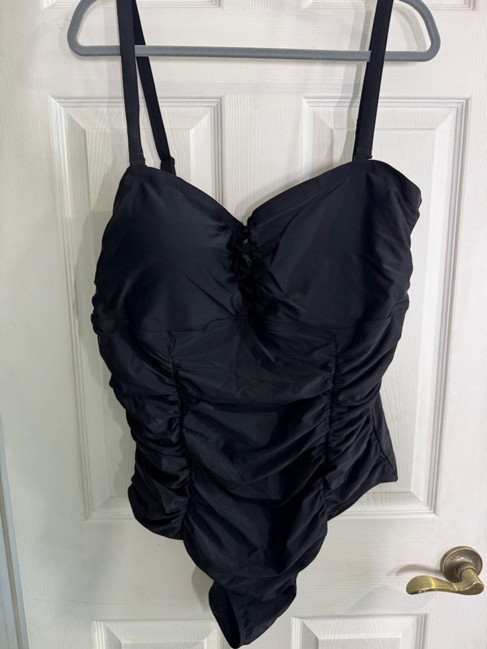 torrid Black One-Piece Ruched Swimsuit